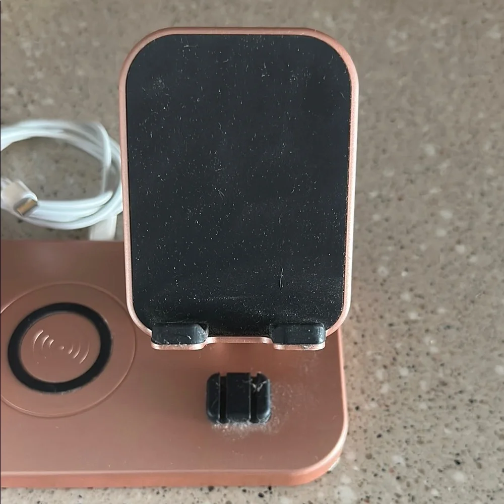 3-in-1 Rose Gold Charging Station for Apple Devices